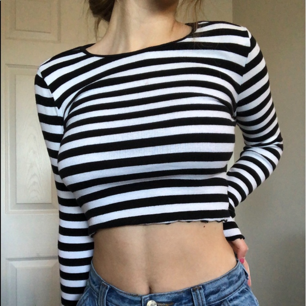 Forever 21 striped crop top